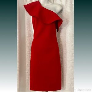 Calvin Klein red cocktail dress, size 12